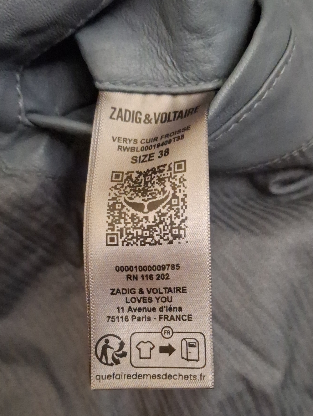 Zadig & Voltaire Light Blue Women's Blazer Jacket_1 - Picture 7 of 7